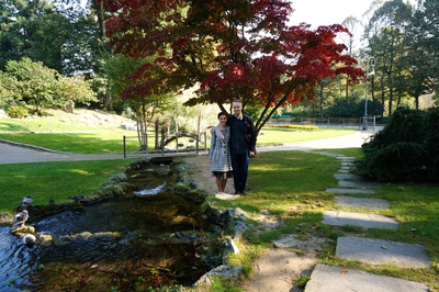 Heather and Måns in a park in Turin